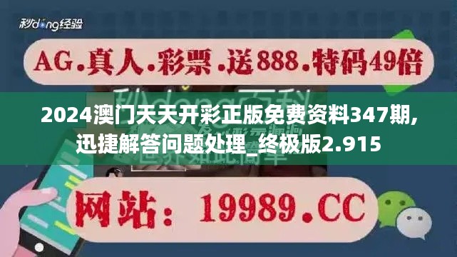 2024澳门天天开彩正版免费资料347期,迅捷解答问题处理_终极版2.915