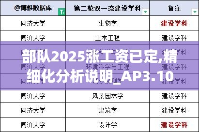 部队2025涨工资已定,精细化分析说明_AP3.109