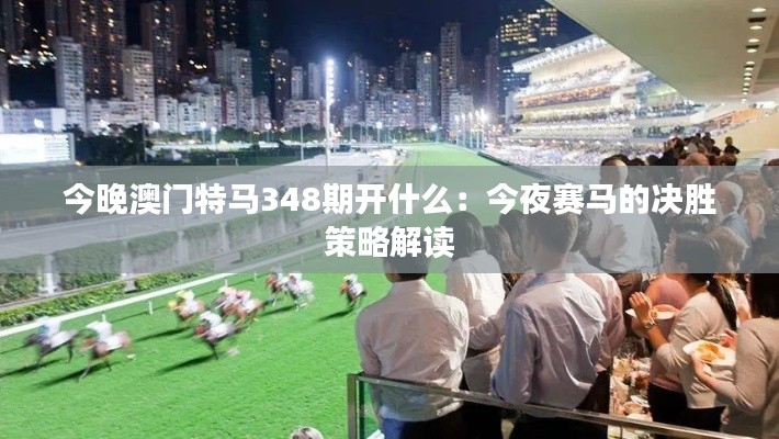 今晚澳门特马348期开什么：今夜赛马的决胜策略解读