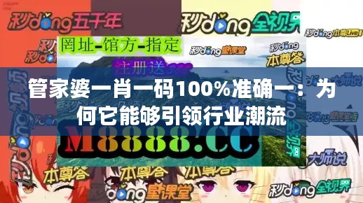 管家婆一肖一码100%准确一：为何它能够引领行业潮流