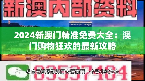 2024新澳门精准免费大全：澳门购物狂欢的最新攻略