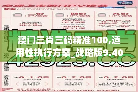 澳门三肖三码精准100,适用性执行方案_战略版9.406