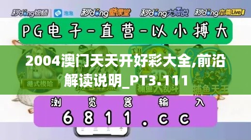 2004澳门天天开好彩大全,前沿解读说明_PT3.111